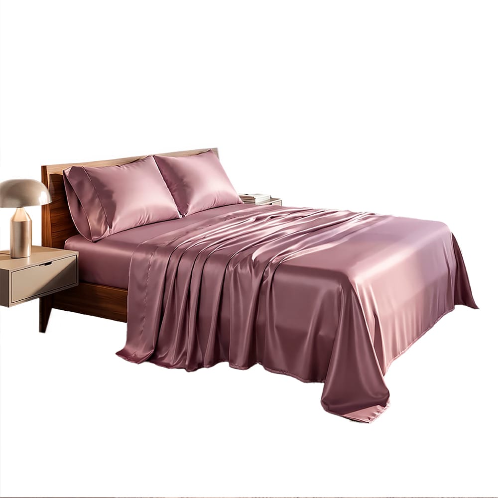 Juego De Sabanas Satin Morado — imagen 8