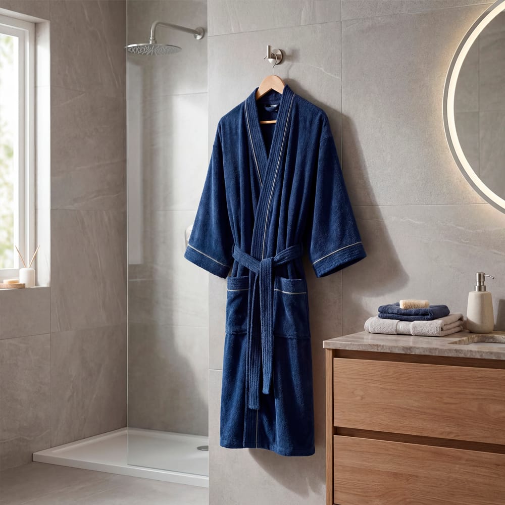 Bata De Baño Premium Marino