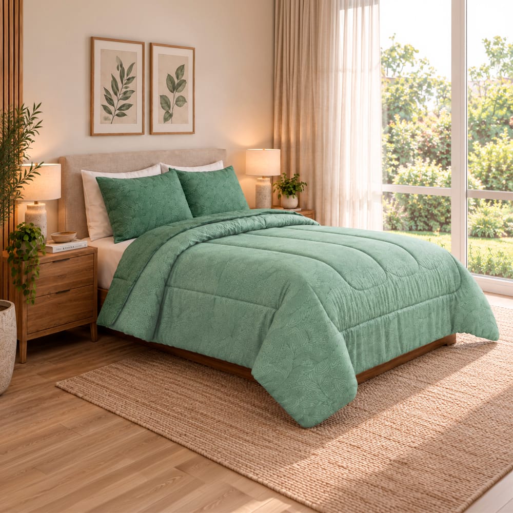 Edredon Ultrasoft Con Sabana Ficus