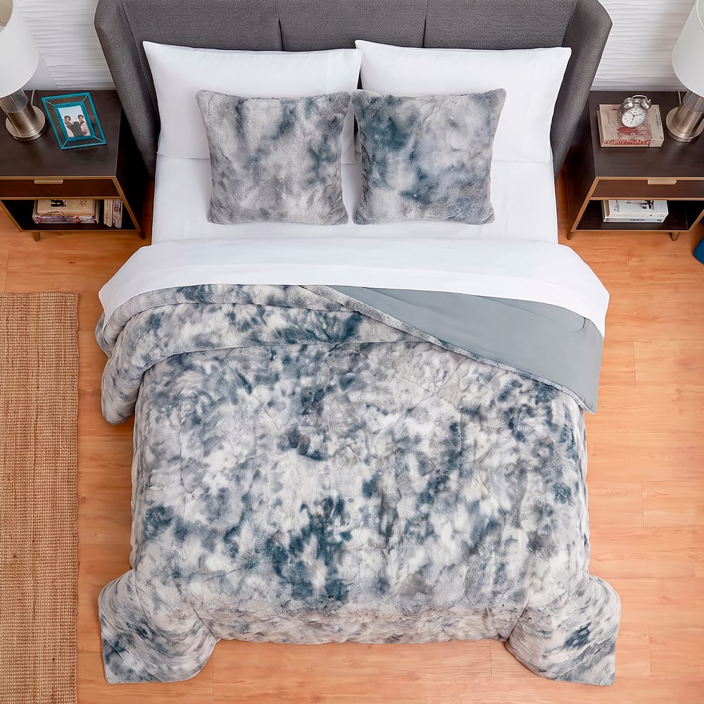 Edredón Mink Bison Gris