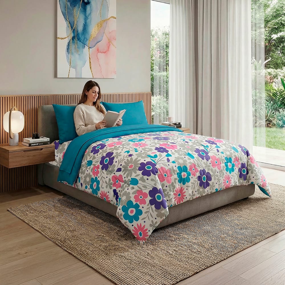 Edredon Ultrasoft Con Sabana Floretta — imagen 3