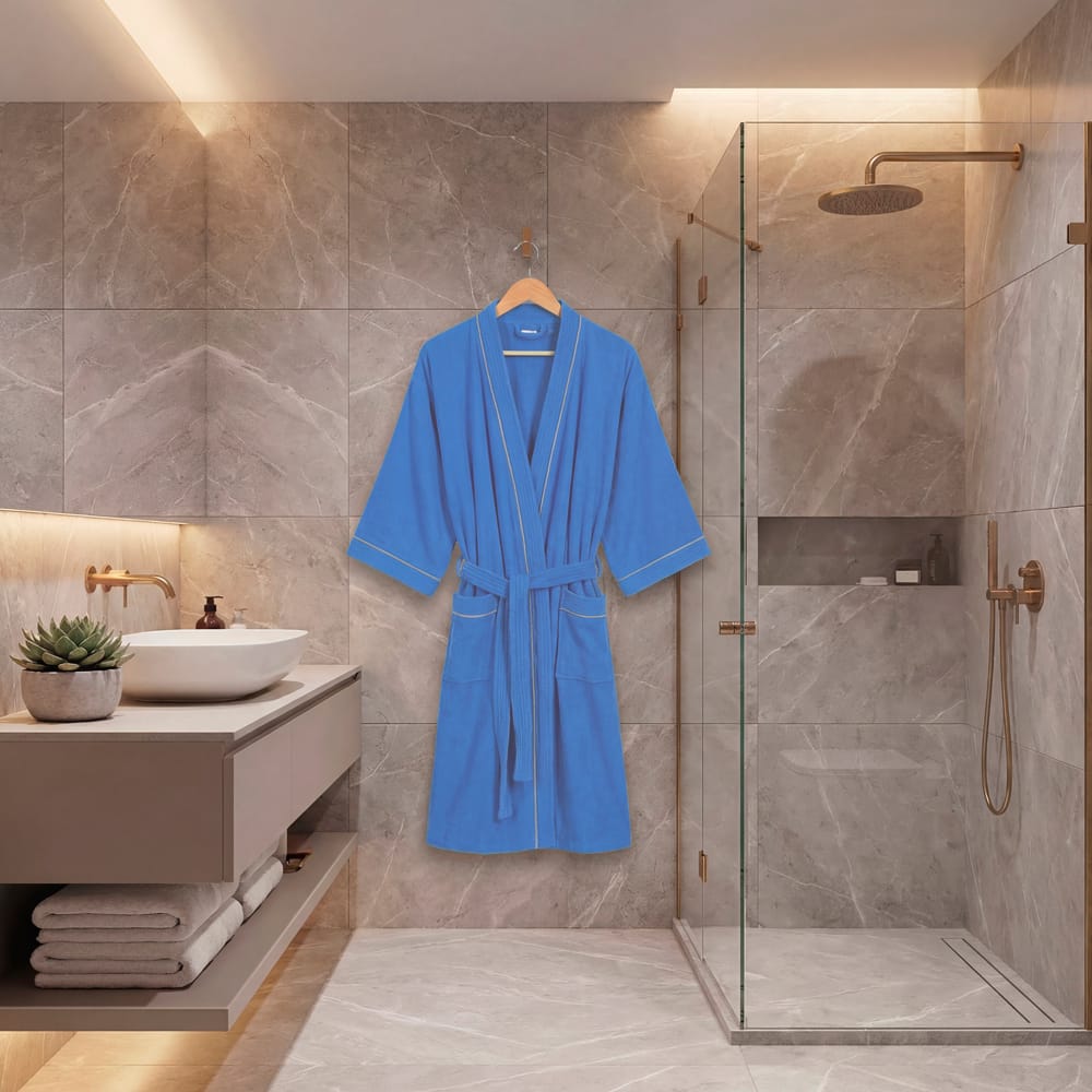Bata De Baño Premium Azul Rey