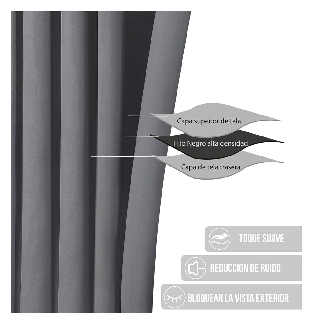 Cortina Blackout Gris
