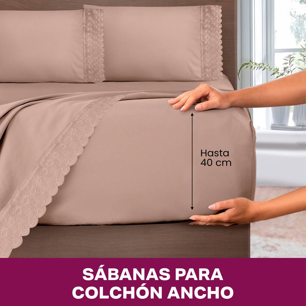 Sábana Bordada Tabaco