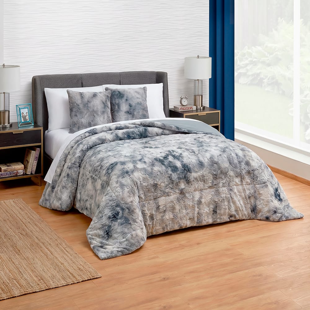 Edredón Mink Bison Gris
