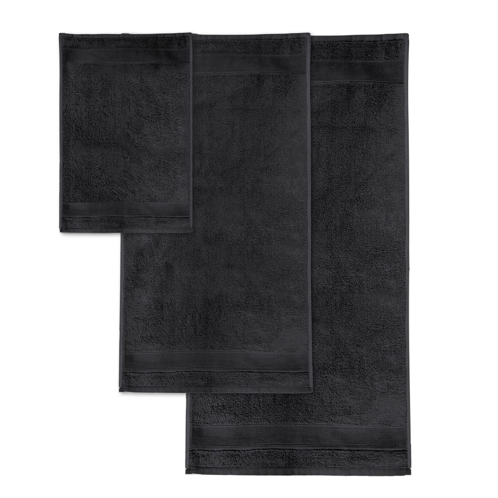 Juego De Toallas Lux (B/C, M/B, Pullman) Negro Set