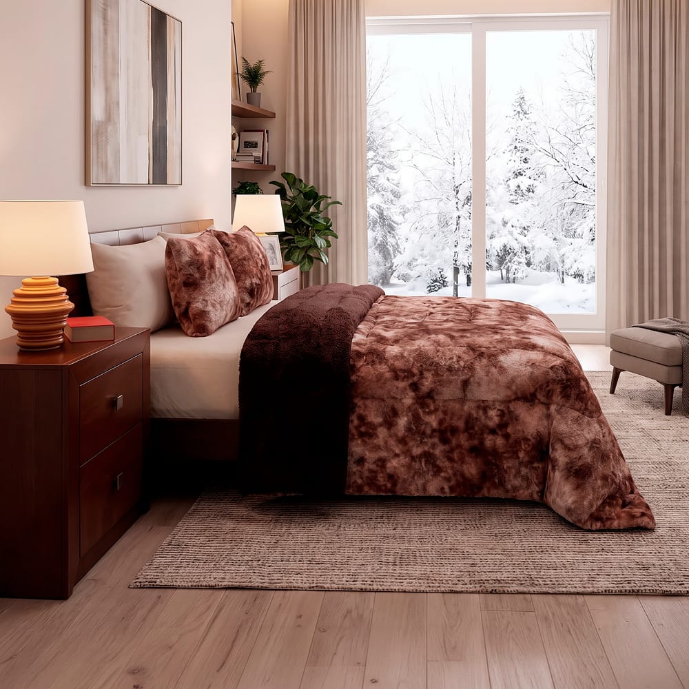 Cobertor Bison Marron