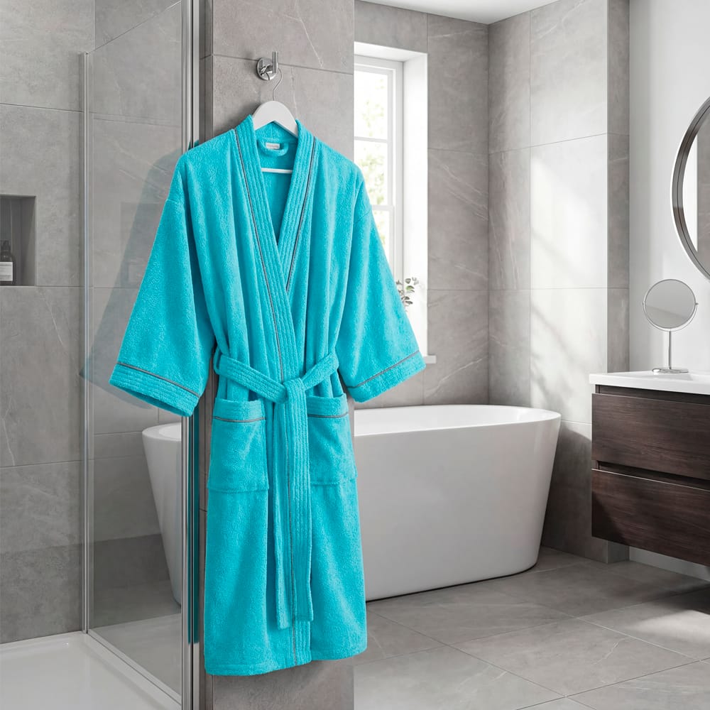 Bata De Baño Premium Turquesa