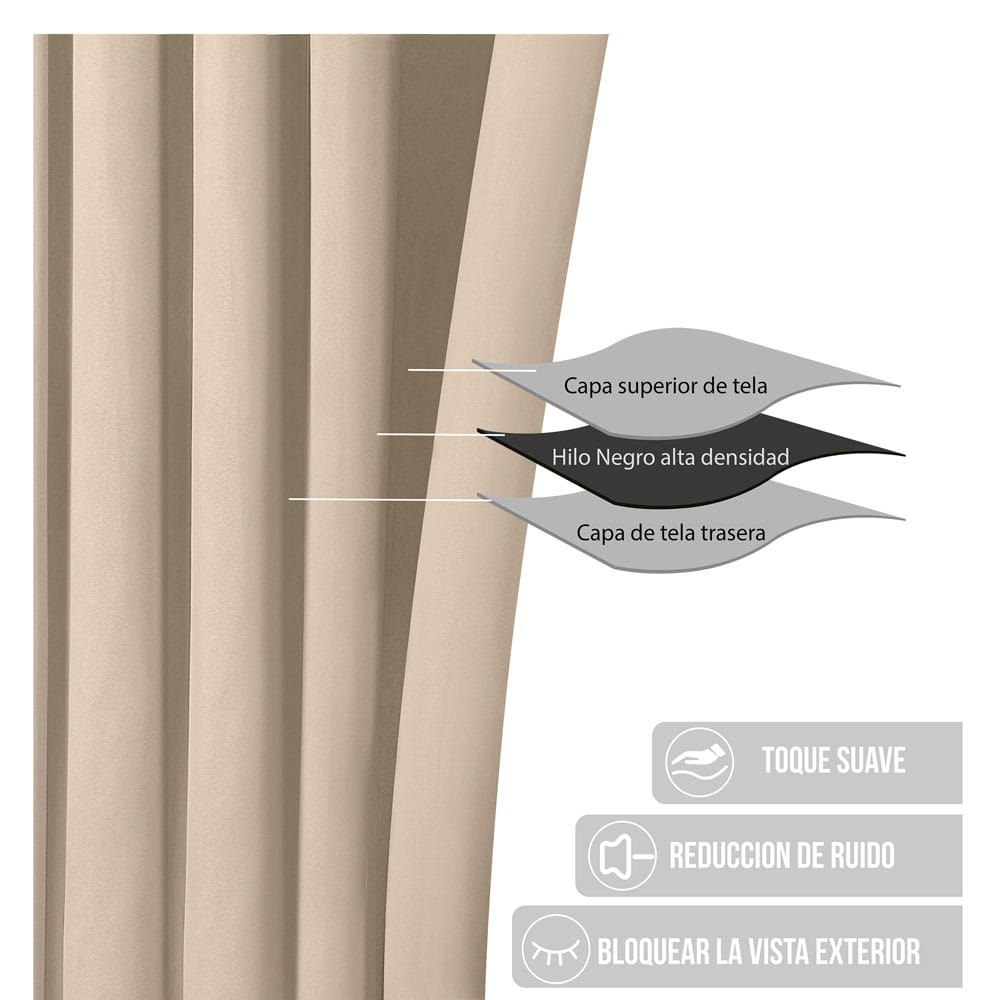 Cortina Blackout Beige