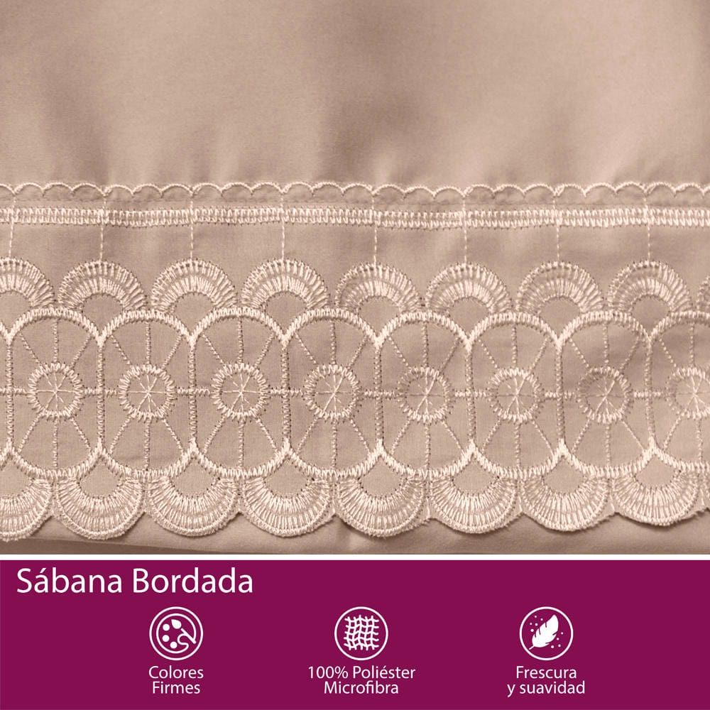 Sábana Bordada Tabaco
