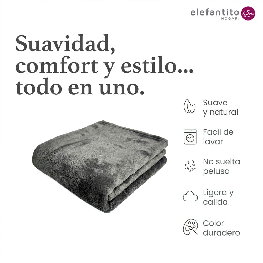 Cobertor Ligero Gris Oxford