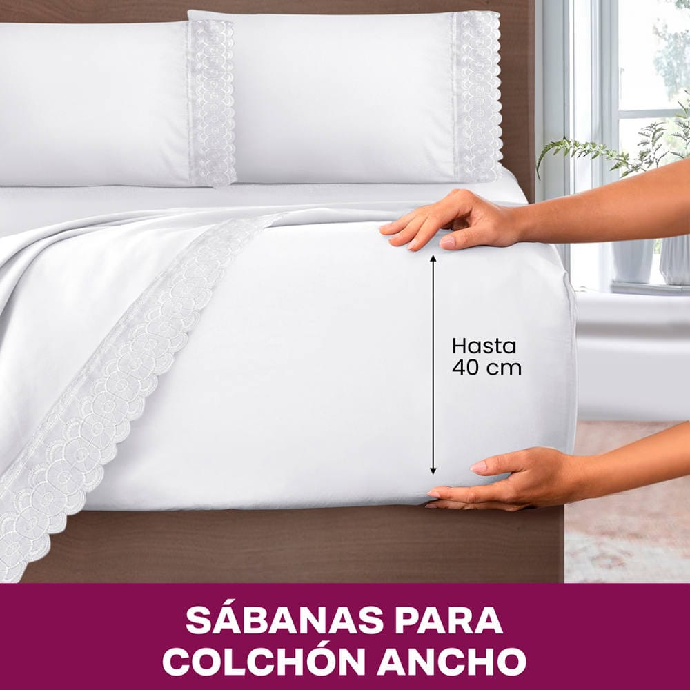 Sábana Bordada Blanco