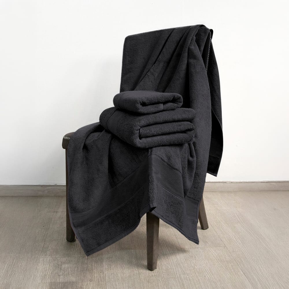 Juego De Toallas Lux (B/C, M/B, Pullman) Negro Set