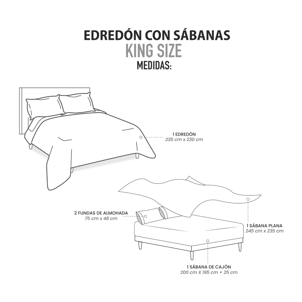 Edredon Ultrasoft Con Sabana Titanio Verde