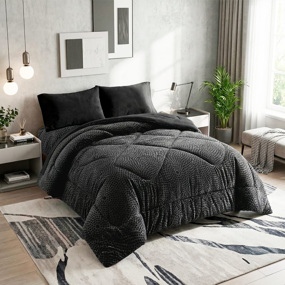 Edredon Ultrasoft Con Sabana Niebla