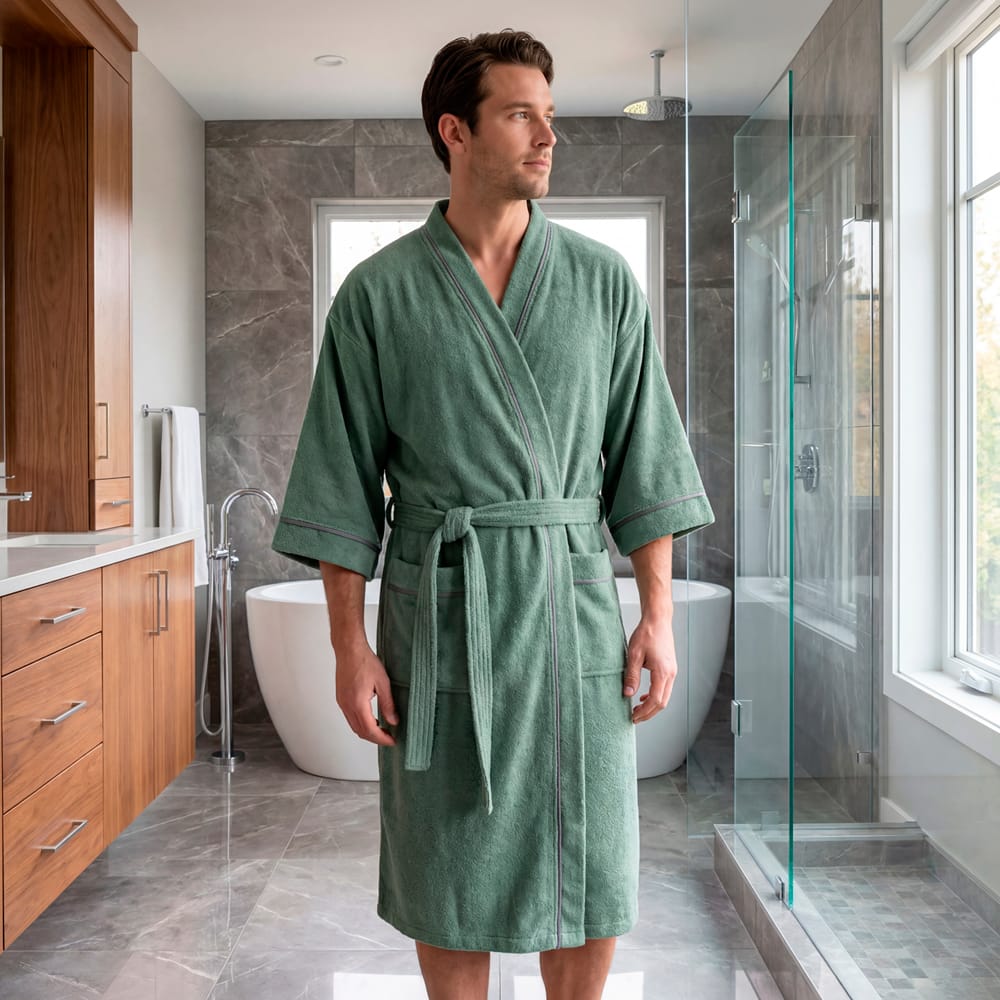 Bata De Baño Premium Olivo