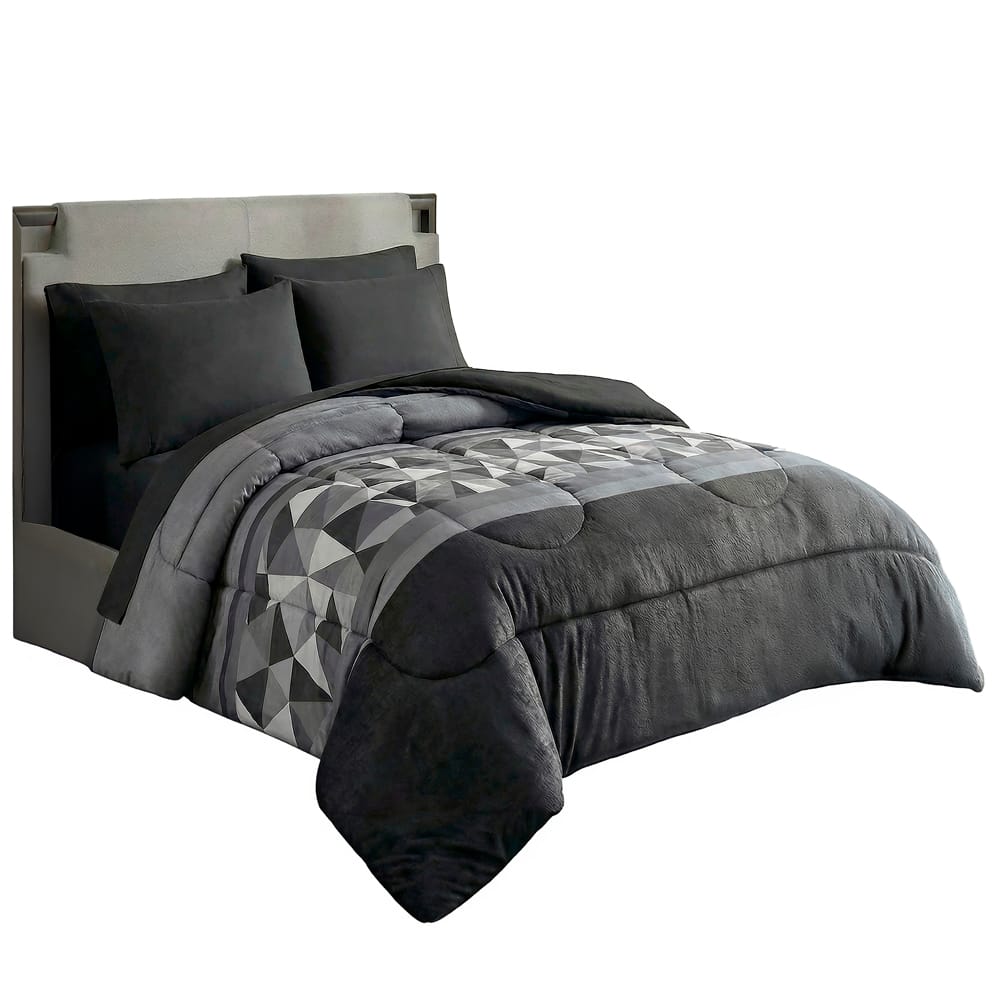 Edredon Ultrasoft Con Sabana Opalo Negro — imagen 5