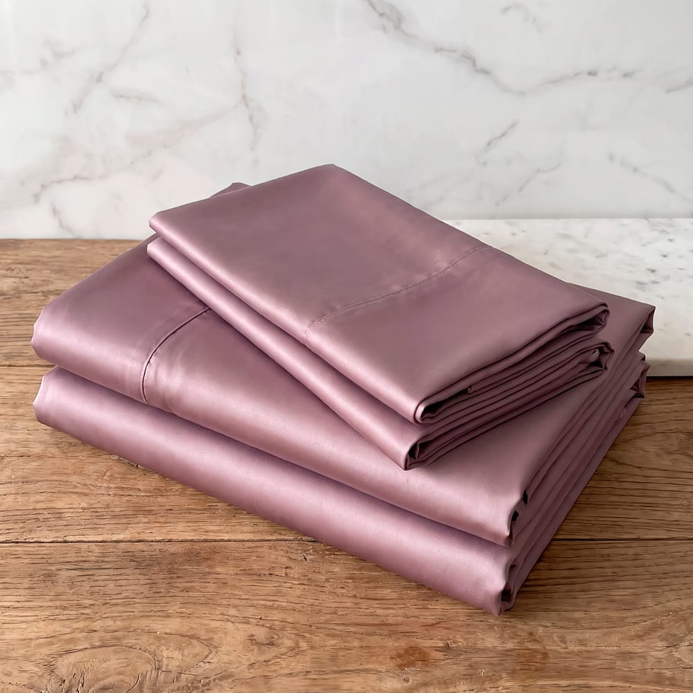 Juego De Sabanas Satin Morado — imagen 6