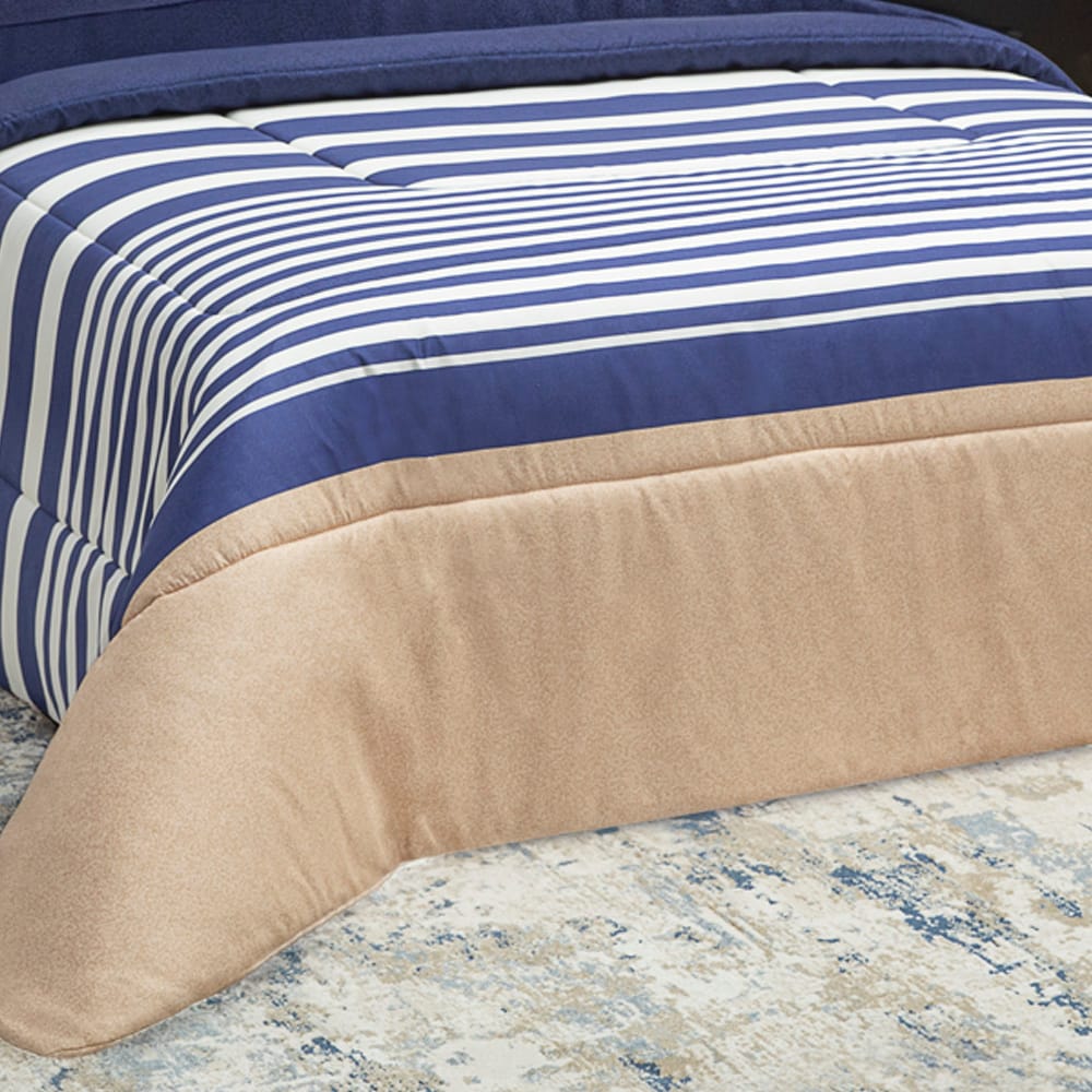 Edredon Ultrasoft Con Sabana Oviedo Azul