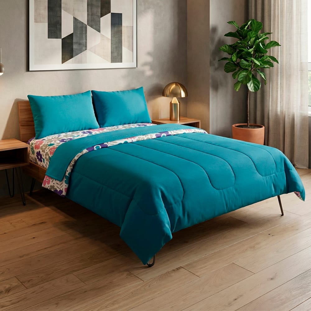 Edredon Ultrasoft Con Sabana Floretta — imagen 4