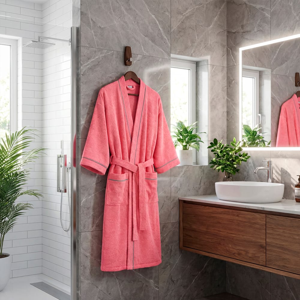 Bata De Baño Premium Coral