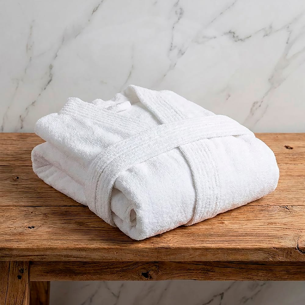 Bata De Baño Superior Rasurado Blanca Unitalla