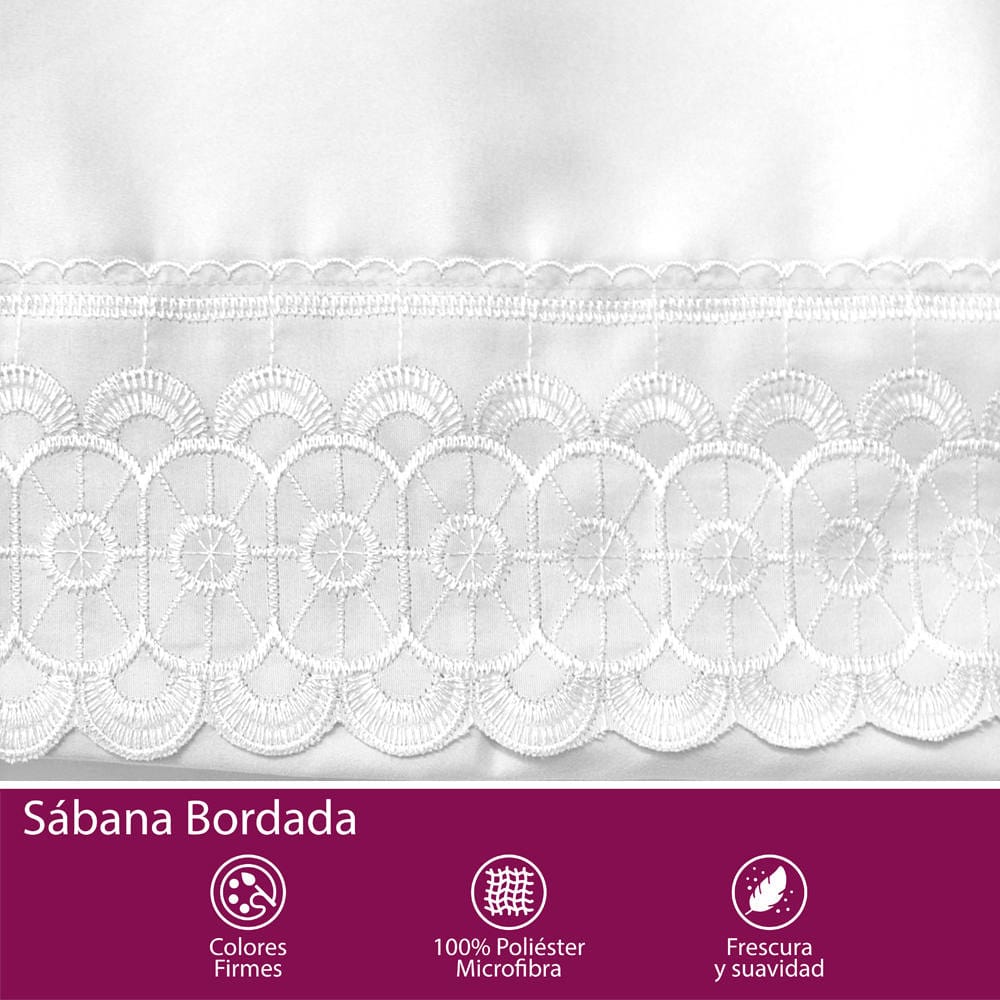 Sábana Bordada Blanco