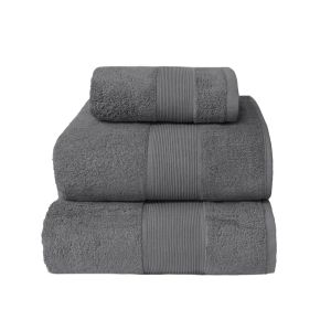 Set De Tres Toallas Super Absorbente De Rápido Secado Gris