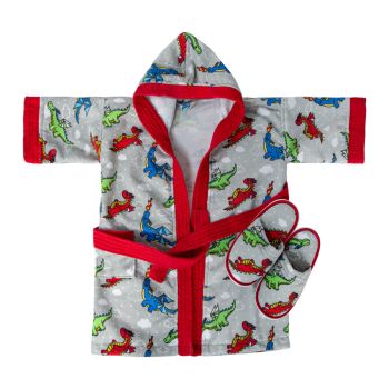 BATA INFANTIL CON PANTUFLAS DRAGÓN ABSORBENTE