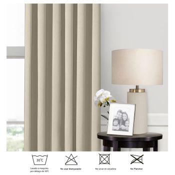 CORTINA BLACKOUT CON ARGOLLAS BEIGE