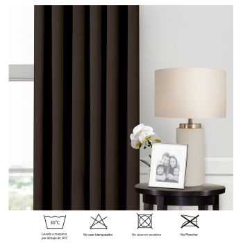 CORTINA BLACKOUT CON ARGOLLAS CHOCOLATE