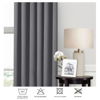 CORTINA BLACKOUT CON ARGOLLAS GRIS