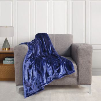 FRAZADA TÉRMICA MINK NAVY
