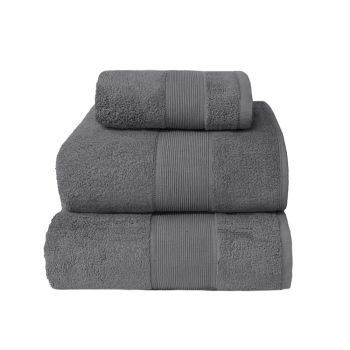 Set De Tres Toallas Super Absorbente De Rápido Secado Gris
