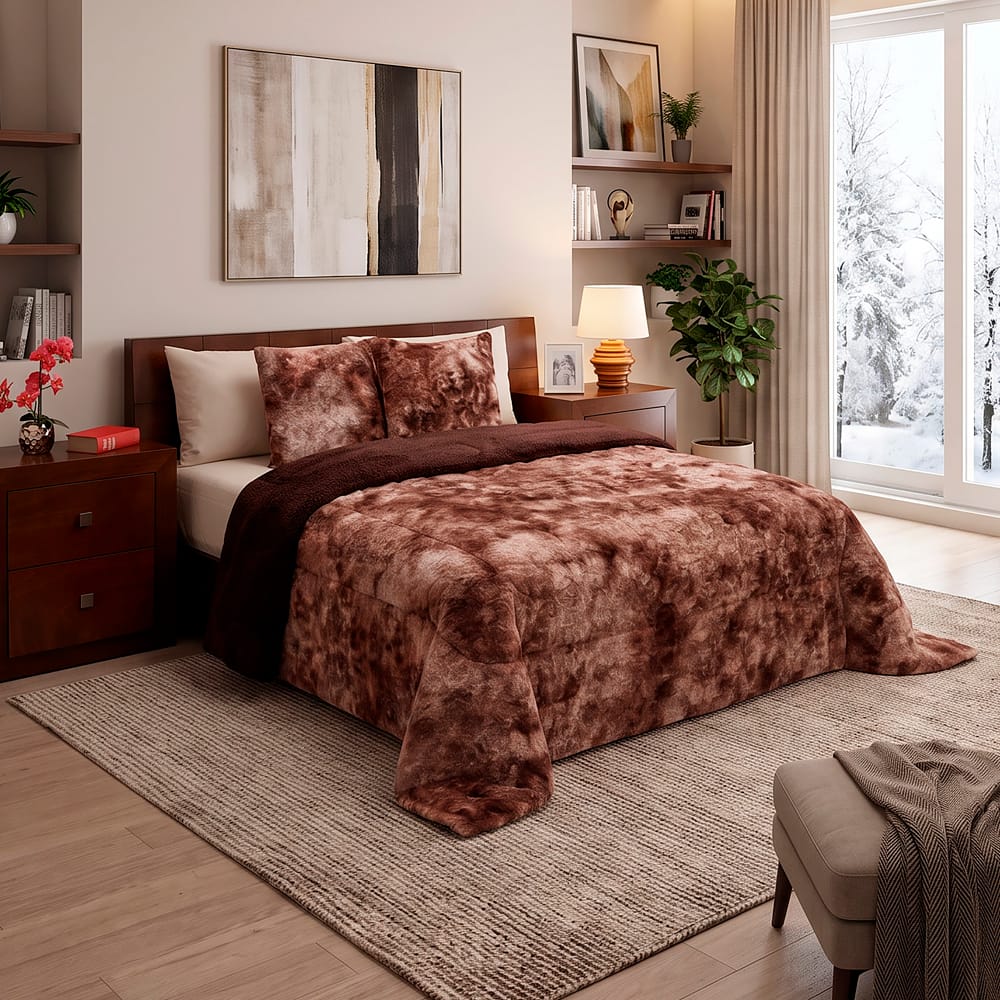 Cobertor Bison Marron