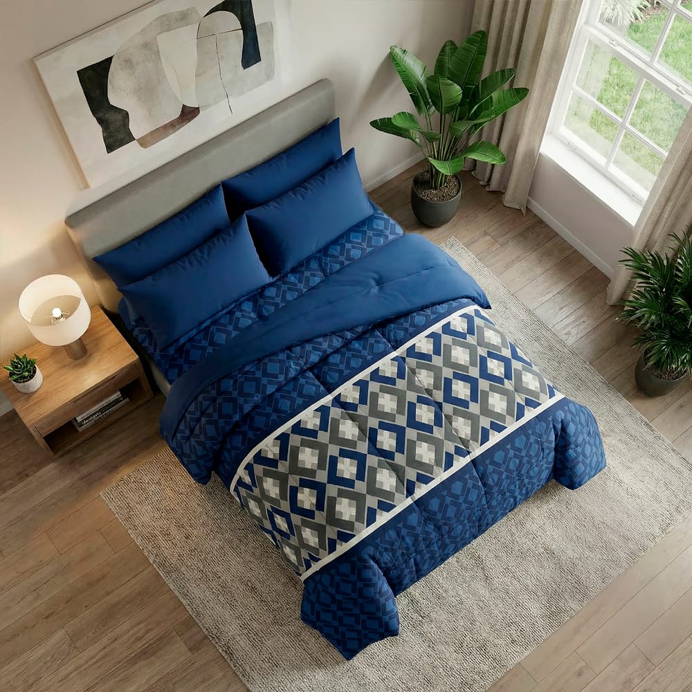 Edredon Ultrasoft Con Sabana Cobalto — imagen 2