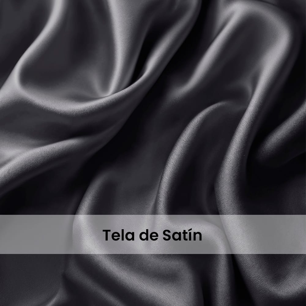 Juego De Sabanas Satin Gris Obscuro